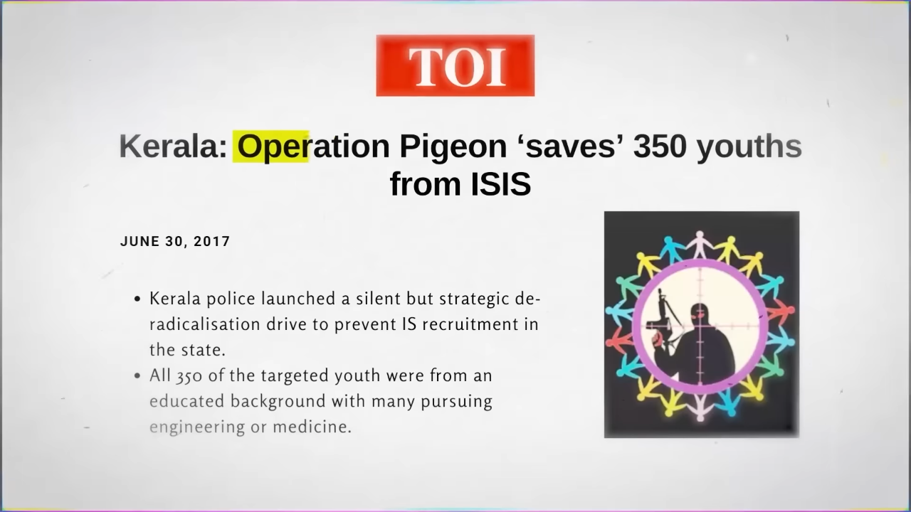 kerala operation pigeon waves 350 youths from isis