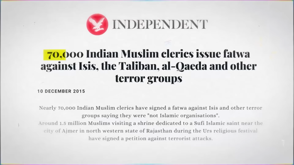 70000 indian muslim cleries issue fatwa against isis,the taliban,al qaeda and other terror groups